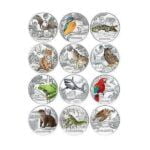 coleccion 12 monedas austria 3 euros tier taler fauna