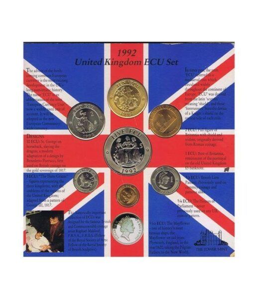 Estuche Monedas Inglaterra 1992 Ecu 7 Monedas