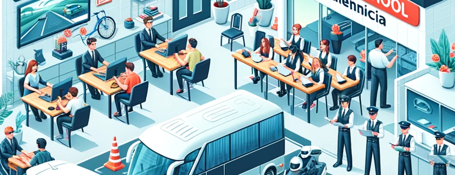 Fotos de DALL·E 2024 05 24 04.59.35 A Modern Driving School In Valencia With Students Learning To Drive In Various Vehicles Such As Cars Motorcycles And Buses. The Image Should Show Th Autoescuela Valencia Vallbona - Centro de Formación - Imagen 7