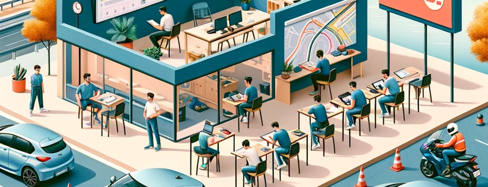 Fotos de DALL·E 2024 05 24 05.01.07 A Modern Driving School In Valencia With Students Learning To Drive In Various Vehicles Such As Cars Motorcycles And Buses. The Image Should Show Th Autoescuela Valencia Vallbona - Centro de Formación - Imagen 9