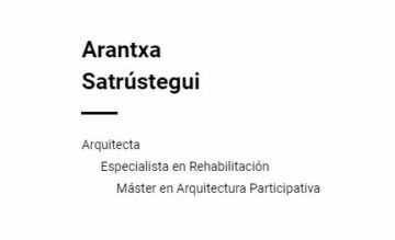 Arantxa Satrustegui - Arquitecta - Arquitecto en Gasteiz Arantxa Satrustegui - Arquitecta - Arquitecto en Gasteiz
